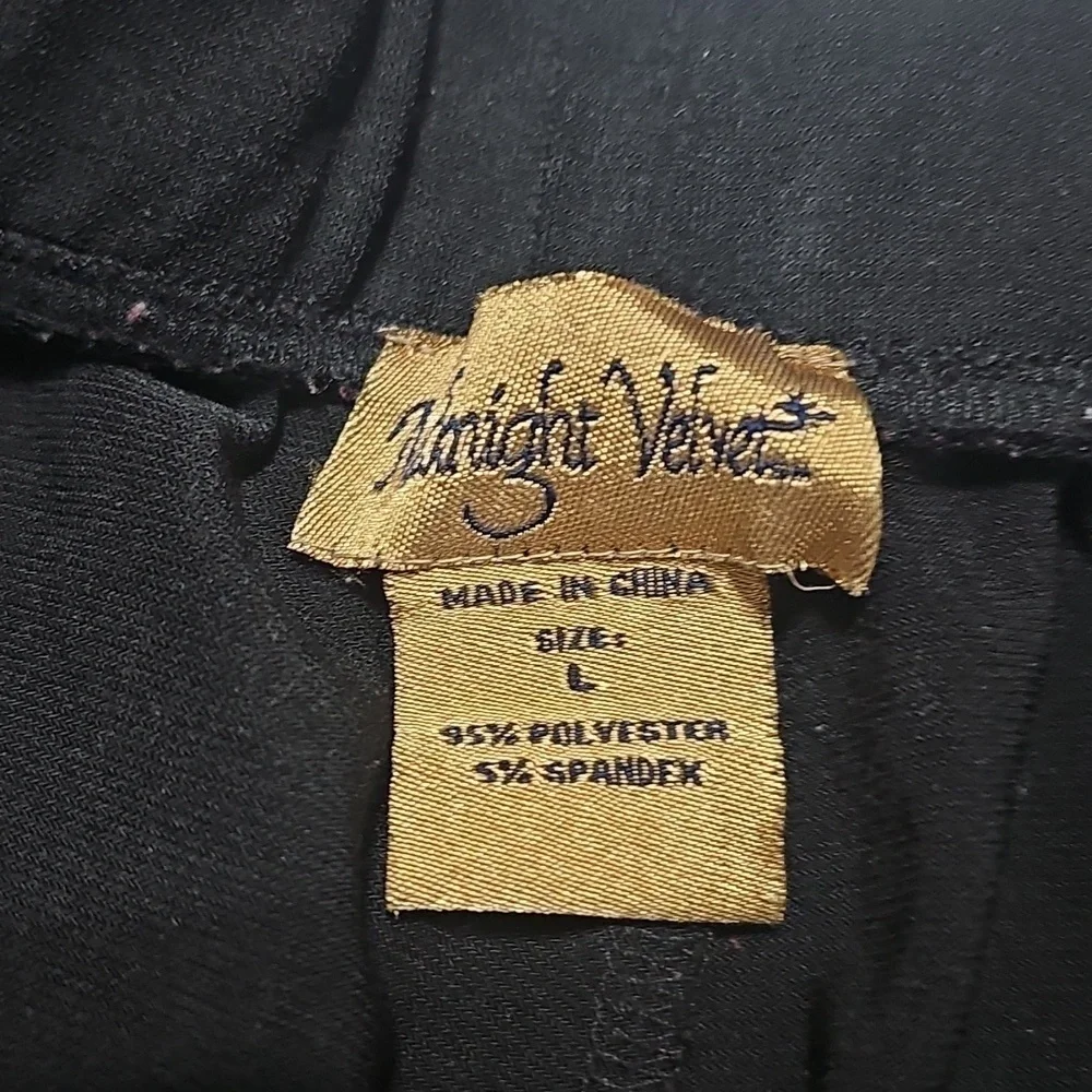 Midnight Velvet‎ Elegant Black Women's Pants Size Large Tall